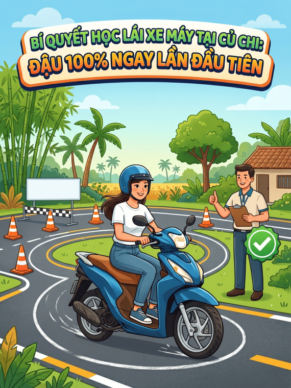 Bí Quyết Học Lái Xe Máy Tại Củ Chi: Đậu 100% Ngay Lần Đầu Tiên